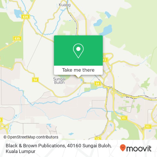 Black & Brown Publications, 40160 Sungai Buloh map