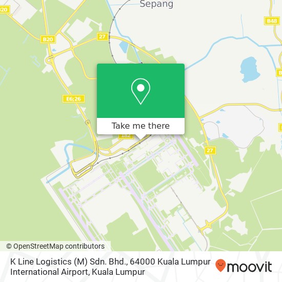 K Line Logistics (M) Sdn. Bhd., 64000 Kuala Lumpur International Airport map