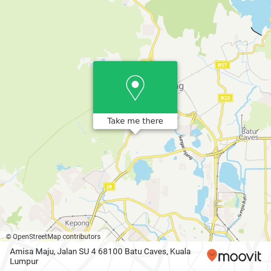 Peta Amisa Maju, Jalan SU 4 68100 Batu Caves