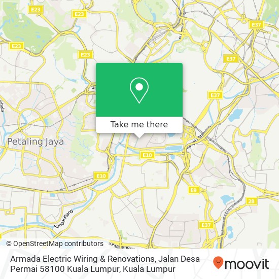 Armada Electric Wiring & Renovations, Jalan Desa Permai 58100 Kuala Lumpur map