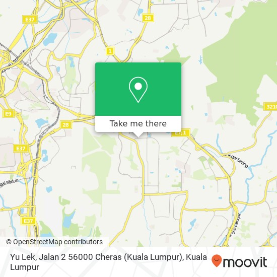 Peta Yu Lek, Jalan 2 56000 Cheras (Kuala Lumpur)