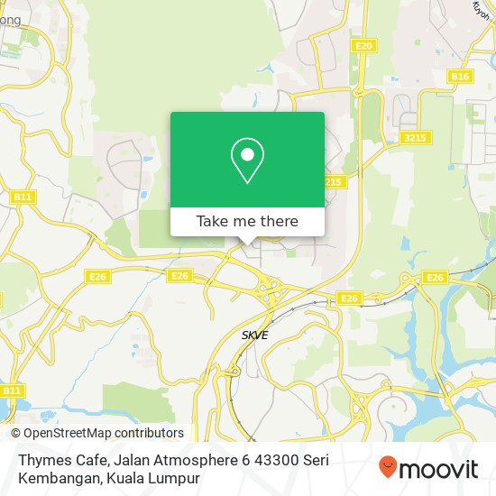 Peta Thymes Cafe, Jalan Atmosphere 6 43300 Seri Kembangan