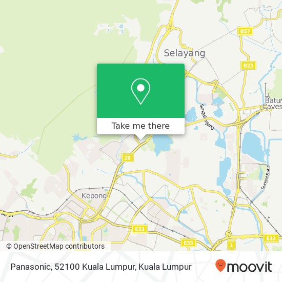 Peta Panasonic, 52100 Kuala Lumpur