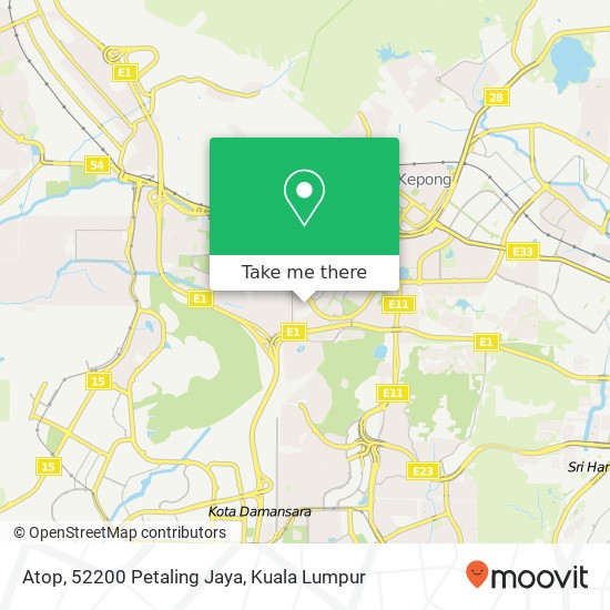 Atop, 52200 Petaling Jaya map