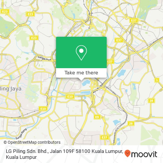 LG Piling Sdn. Bhd., Jalan 109F 58100 Kuala Lumpur map