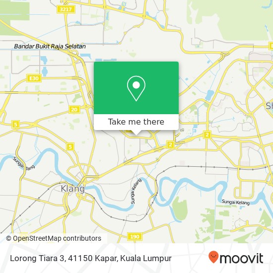 Peta Lorong Tiara 3, 41150 Kapar