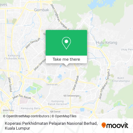 Koperasi Perkhidmatan Pelajaran Nasional Berhad map