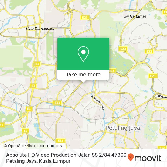 Absolute HD Video Production, Jalan SS 2 / 84 47300 Petaling Jaya map