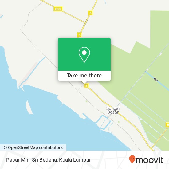 Pasar Mini Sri Bedena, Jalan Bedena 1 45300 Sungai Besar map