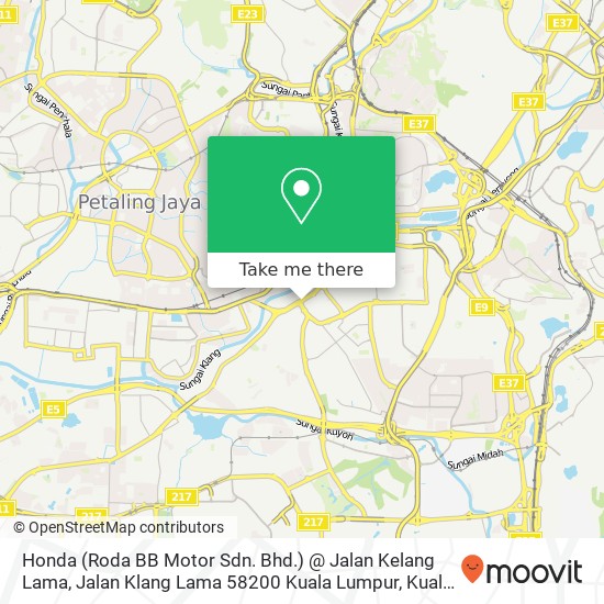 Honda (Roda BB Motor Sdn. Bhd.) @ Jalan Kelang Lama, Jalan Klang Lama 58200 Kuala Lumpur map