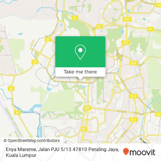 Peta Enya Mareme, Jalan PJU 5 / 13 47810 Petaling Jaya