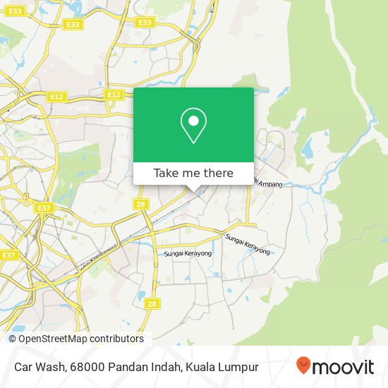 Car Wash, 68000 Pandan Indah map