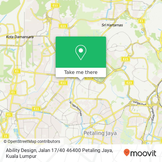 Ability Design, Jalan 17 / 40 46400 Petaling Jaya map