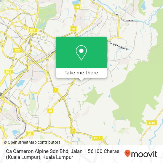 Ca Cameron Alpine Sdn Bhd, Jalan 1 56100 Cheras (Kuala Lumpur) map