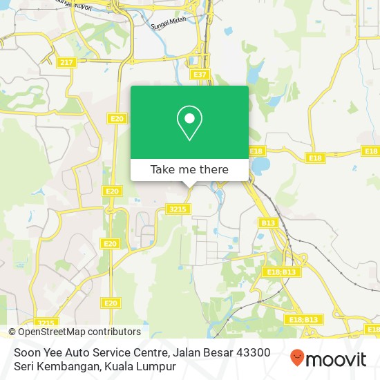Soon Yee Auto Service Centre, Jalan Besar 43300 Seri Kembangan map