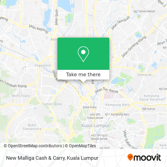 New Malliga Cash & Carry map
