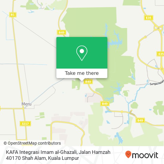 Peta KAFA Integrasi Imam al-Ghazali, Jalan Hamzah 40170 Shah Alam