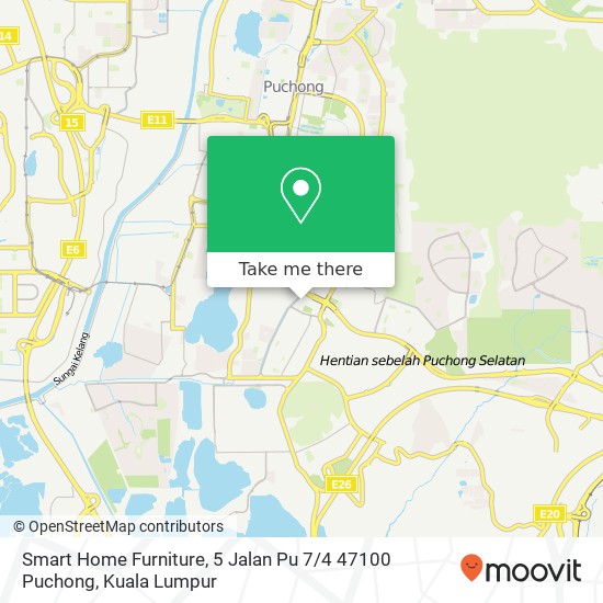 Smart Home Furniture, 5 Jalan Pu 7 / 4 47100 Puchong map