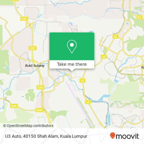 U3 Auto, 40150 Shah Alam map