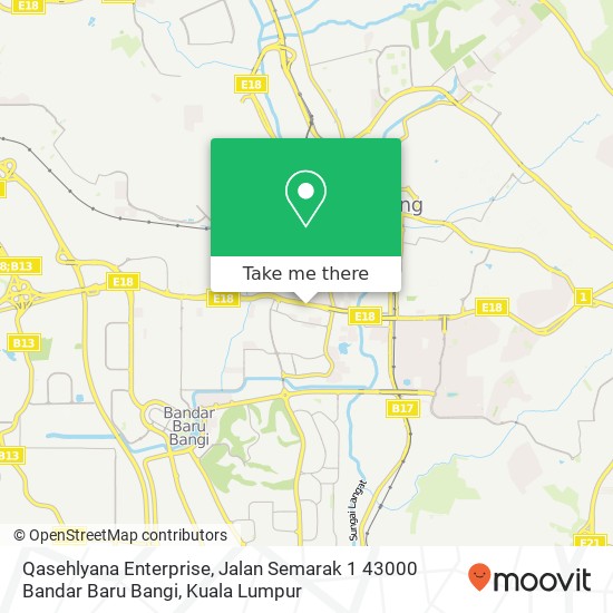 Qasehlyana Enterprise, Jalan Semarak 1 43000 Bandar Baru Bangi map