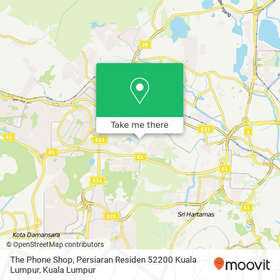 The Phone Shop, Persiaran Residen 52200 Kuala Lumpur map