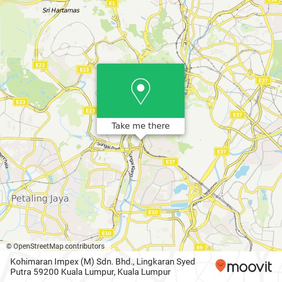 Kohimaran Impex (M) Sdn. Bhd., Lingkaran Syed Putra 59200 Kuala Lumpur map