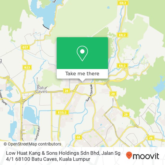 Peta Low Huat Kang & Sons Holdings Sdn Bhd, Jalan Sg 4 / 1 68100 Batu Caves