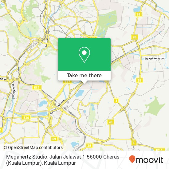 Peta Megahertz Studio, Jalan Jelawat 1 56000 Cheras (Kuala Lumpur)