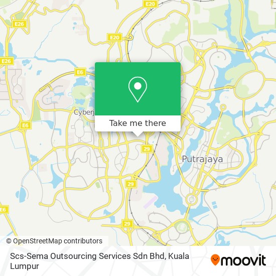 Scs-Sema Outsourcing Services Sdn Bhd map