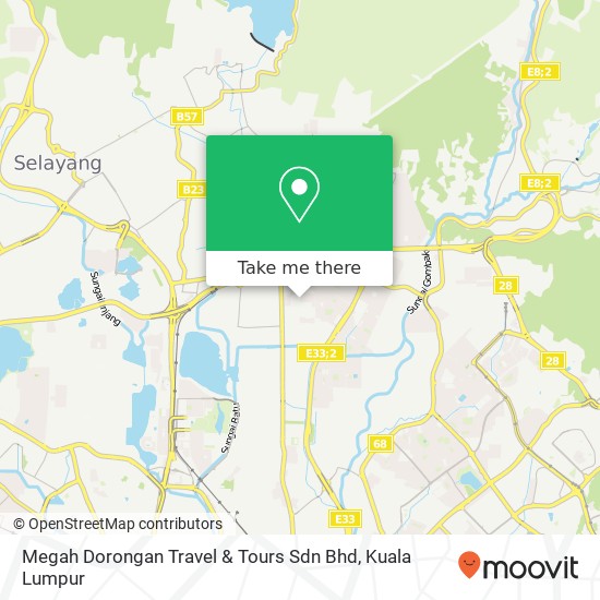 Peta Megah Dorongan Travel & Tours Sdn Bhd