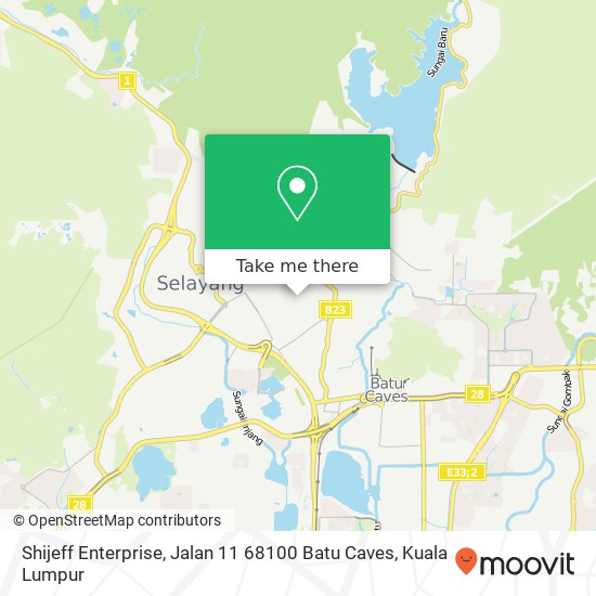 Peta Shijeff Enterprise, Jalan 11 68100 Batu Caves