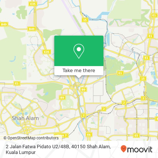 Peta 2 Jalan Fatwa Pidato U2 / 48B, 40150 Shah Alam