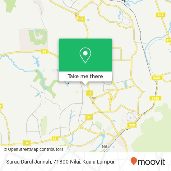Surau Darul Jannah, 71800 Nilai map