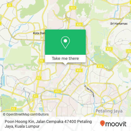 Poon Hoong Kin, Jalan Cempaka 47400 Petaling Jaya map