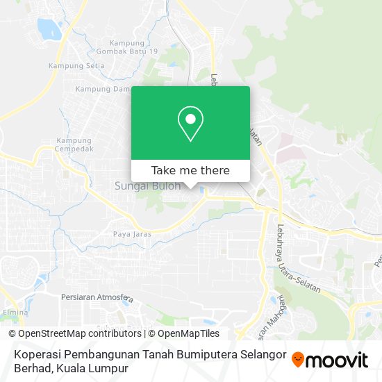 Koperasi Pembangunan Tanah Bumiputera Selangor Berhad map