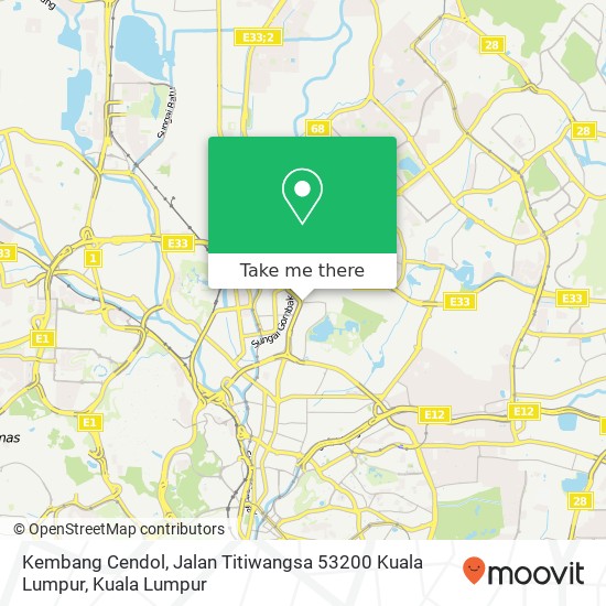 Kembang Cendol, Jalan Titiwangsa 53200 Kuala Lumpur map