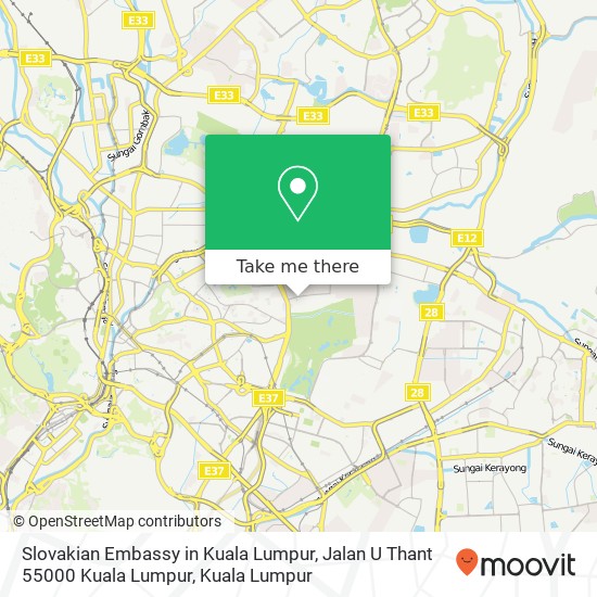 Peta Slovakian Embassy in Kuala Lumpur, Jalan U Thant 55000 Kuala Lumpur