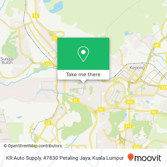 KR Auto Supply, 47830 Petaling Jaya map