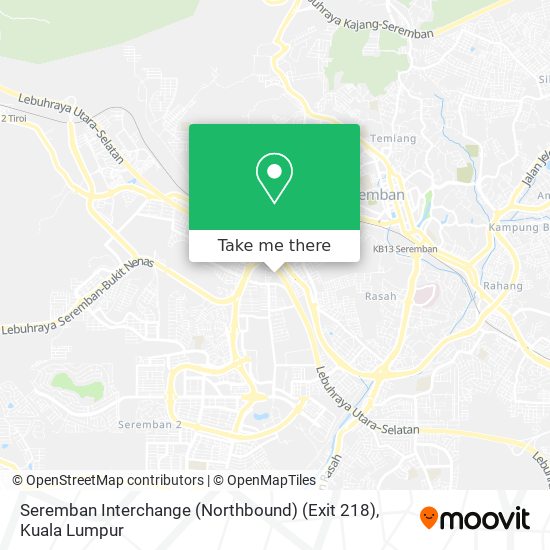 Seremban Interchange (Northbound) (Exit 218) map