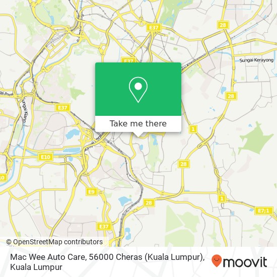 Mac Wee Auto Care, 56000 Cheras (Kuala Lumpur) map