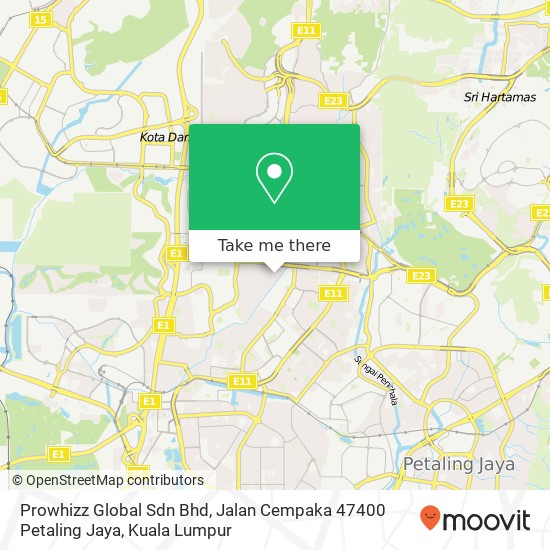 Prowhizz Global Sdn Bhd, Jalan Cempaka 47400 Petaling Jaya map