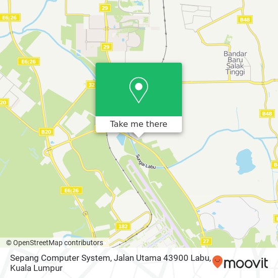 Sepang Computer System, Jalan Utama 43900 Labu map