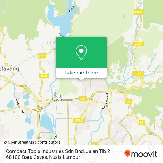 Peta Compact Tools Industries Sdn Bhd, Jalan Tib 2 68100 Batu Caves