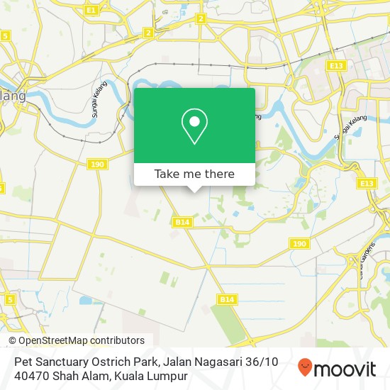 Pet Sanctuary Ostrich Park, Jalan Nagasari 36 / 10 40470 Shah Alam map