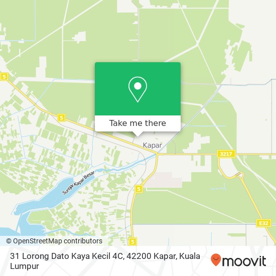Peta 31 Lorong Dato Kaya Kecil 4C, 42200 Kapar