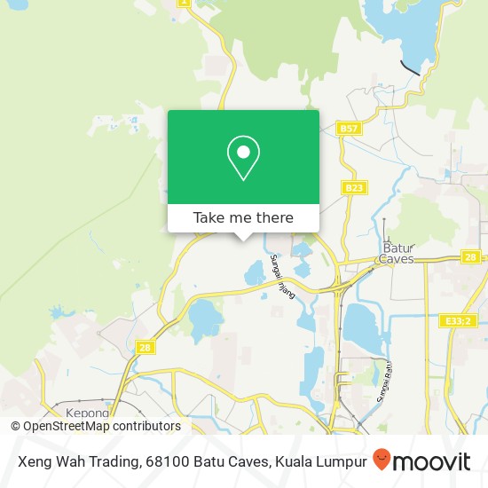 Peta Xeng Wah Trading, 68100 Batu Caves