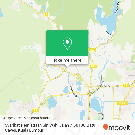 Syarikat Perniagaan Sin Wah, Jalan 7 68100 Batu Caves map