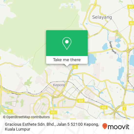 Gracious Esthete Sdn. Bhd., Jalan 5 52100 Kepong map