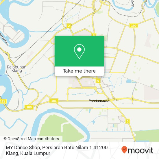 MY Dance Shop, Persiaran Batu Nilam 1 41200 Klang map