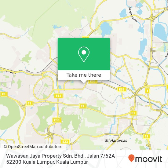 Wawasan Jaya Property Sdn. Bhd., Jalan 7 / 62A 52200 Kuala Lumpur map